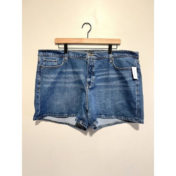 NWT Banana Republic Mid-Rise Medium Wash Denim 4" Shorts Plus Size 35 - Picture 2 of 10